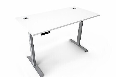 Boss Office Products 48W Electric Rectangular Adjustable Standing Desk, White (SGSD033WT)