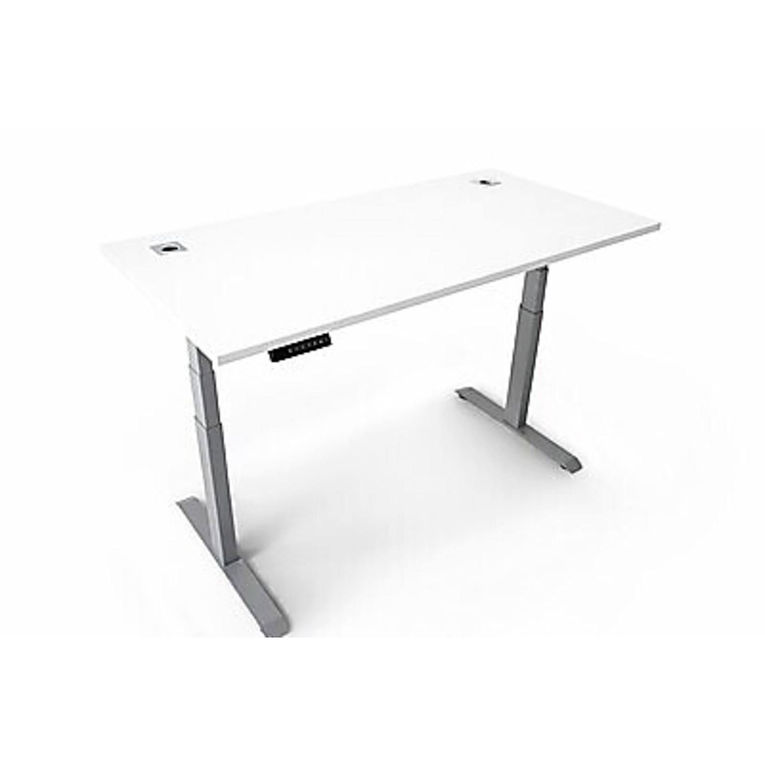 Boss Office Products 48W Electric Rectangular Adjustable Standing Desk, White (SGSD033WT)