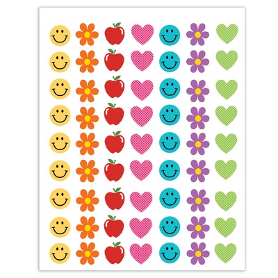 Teacher Created Resources Cool for School Mini Stickers, Multicolored, 378/Pack, 12/Packs/Bundle (TC