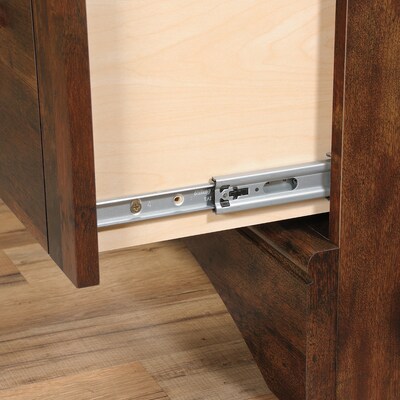 Sauder Harbor View 62"W Computer Desk with Hutch, Curado Cherry (420475)