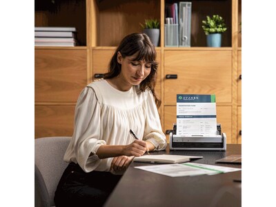 Brother ADS-1800W Wireless Duplex Portable Document Scanner, White/Black