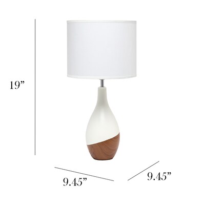 Simple Designs Strikers Basic Table Lamp, Dark Wood (LT1118-DWD)