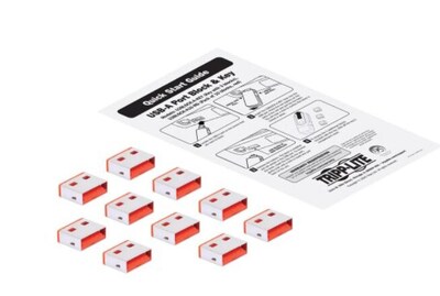 Tripp Lite USB-A Port Blockers, Red, 10/Pack (U2BLOCK-A10-RD)