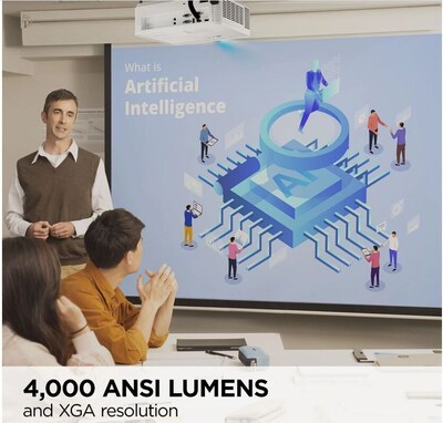 ViewSonic 4000 Lumens XGA Short Throw Projector with Dual HDMI, USB-A, White (PS502X)