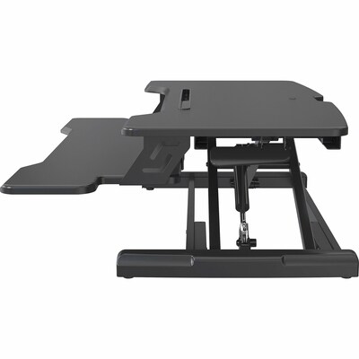 Lorell Active Office  X-Type Adjustable Slim Monitor Riser Stand, Up to 42" Monitor, Black (LLR99539)