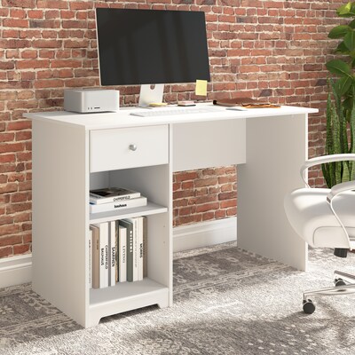 Bush Furniture Cabot 48"W Computer Desk with Storage, White (WC31947)