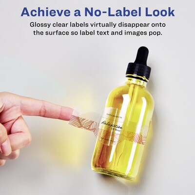 Avery Laser/Inkjet Multipurpose Labels, 8 x , Glossy Clear, 30/Pack (94117)