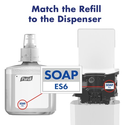 PURELL HEALTHY SOAP ES6 Automatic Wall Mounted Hand Soap Dispenser, White (6430-01)