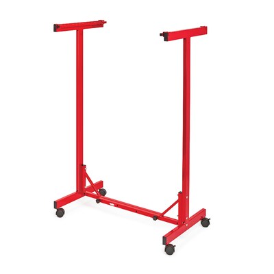 AdirOffice Blueprint Metal Mobile File Cart with Lockable Wheels, Red (615-RED)
