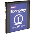 Avery Economy 1 3-Ring View Binders, Black (5710)