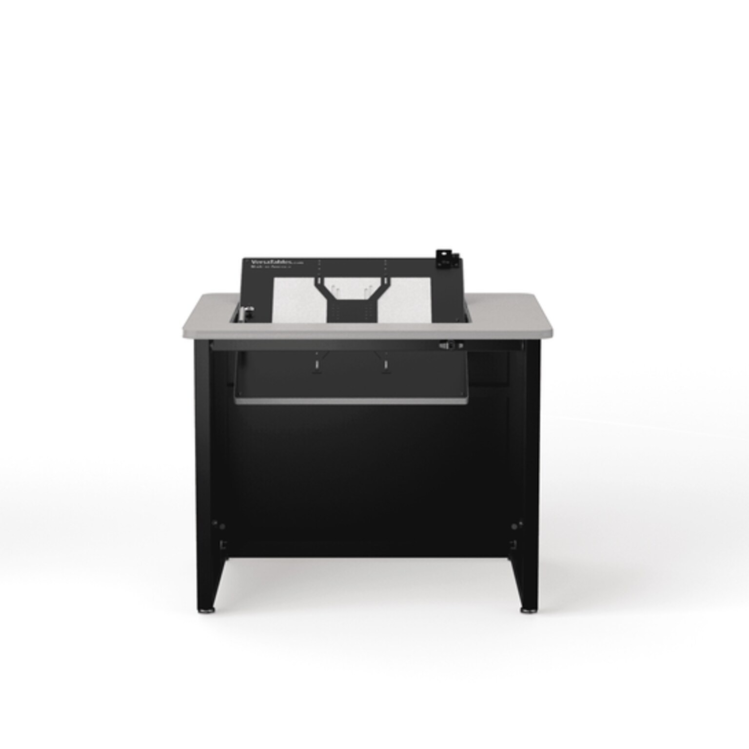 VersaDesk Enclosed Revolution 36W Computer Desk, Grey/Black