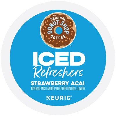 The Original Donut Shop Iced Refreshers Strawberry Acai, Keurig® K-Cup® Pods, 80/Carton (5000379382CT)