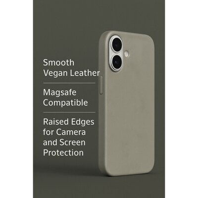 SaharaCase Indy Series MagSafe Compatible Phone Case for iPhone 17, Shock Absorbing, Sand Gray (CP00931)
