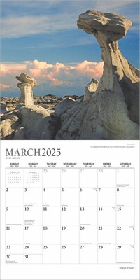 2025 Plato Magic Places 12" x 12" Monthly Square Wall Calendar (9781975478896)
