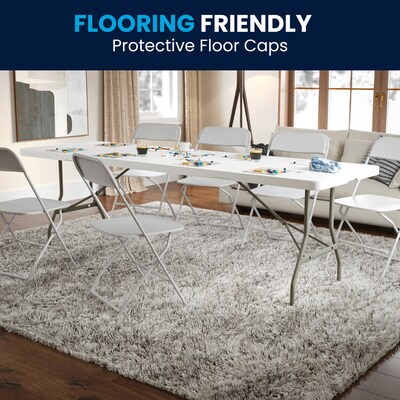 Flash Furniture Kathryn Folding Table, 96" x 30", Granite White (RB3096FH)