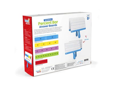 hand2mind Magnetic Percent Bar Answer Board, 4/Set (92433)