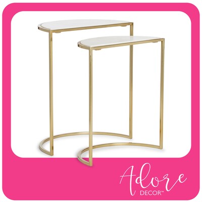 ClickDecor Hudson 2 Drawer Nightstand, White