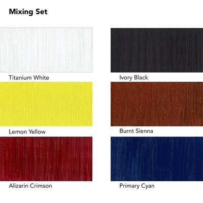 Daler-Rowney Georgian Oil Paint Mixing Set, Assorted Colors, 38ml, 6 Pieces (DRW111900506)