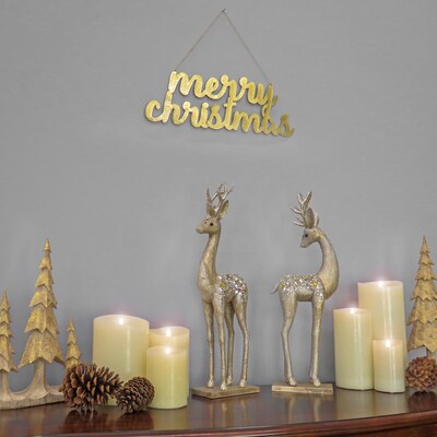 National Tree Company 19” HGTV Home Collection “Merry Christmas” Metal Wall Decoration (HGTSE96-0401