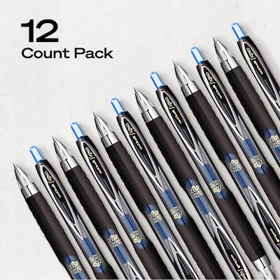 uniball 207 Retractable Gel Pens, Ultra Micro Point, 0.38mm, Blue Ink, 12/Pack (1790923)
