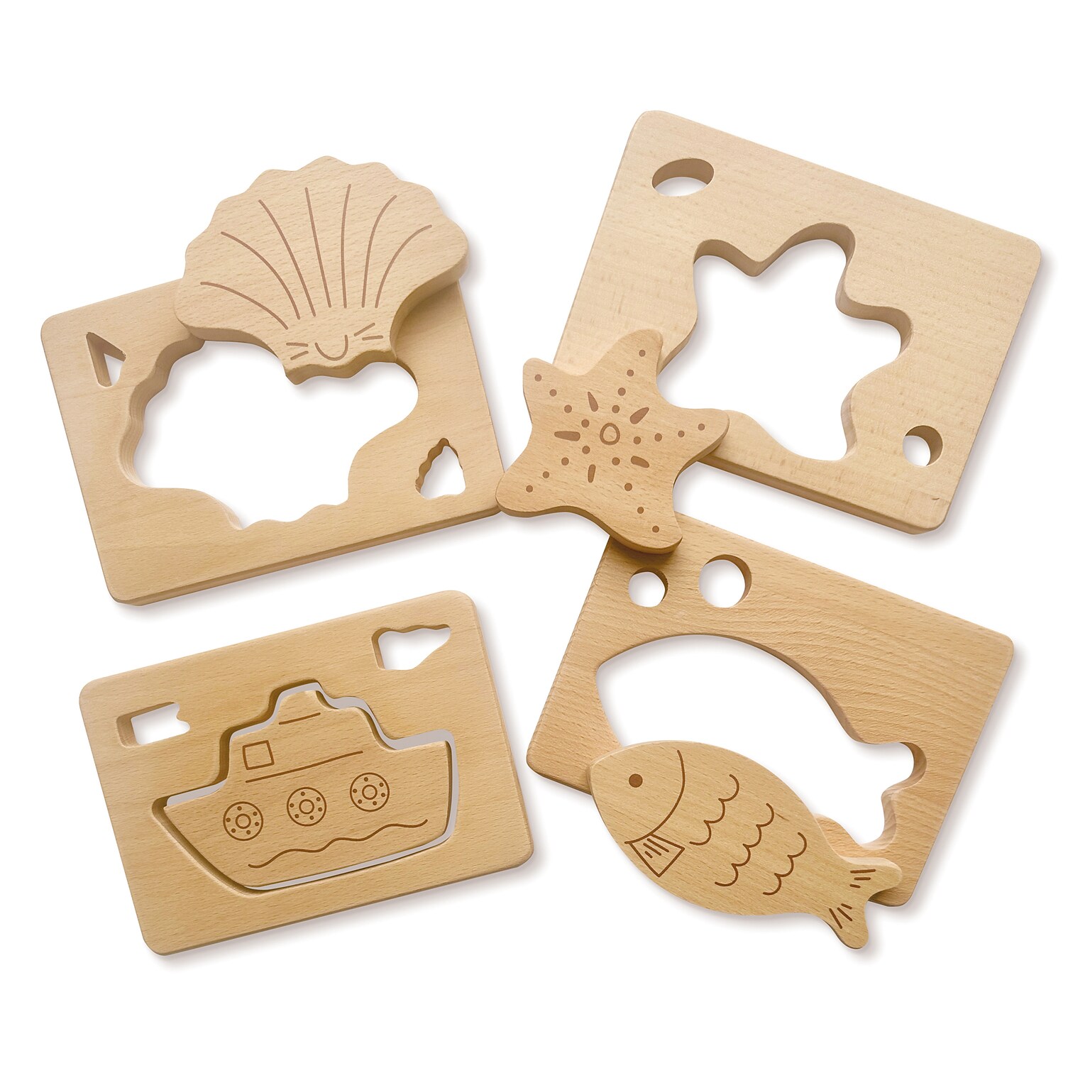 Learn Well Little Looking Shapes Ocean, Assorted Colors, 8/Set (YUSL1028)
