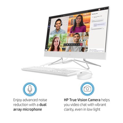HP 24" All-in-One Desktop Computer, Intel Core i3-1115G4, 8GB Memory, 256GB SSD (318L8AA#ABA)