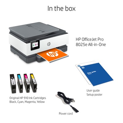 HP OfficeJet Pro 8025e Wireless Color All-In-One Inkjet Printer (1K7K3A)