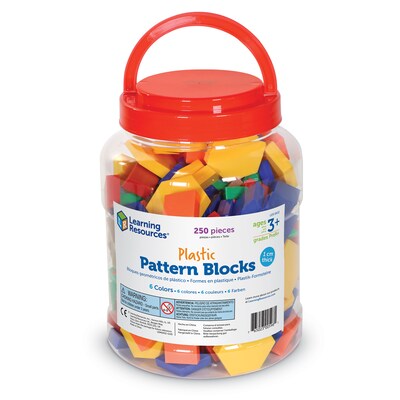 Learning Resources Pattern Blocks, Math Concepts, Set of 250 (LER0632)