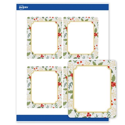 Avery Rectangle Multipurpose Labels, 4 x 3-1/3, White, 40/Pack (19479370450)