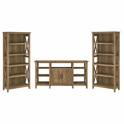 Bush Furniture Key West Console TV Stand, Screens up to 65, Reclaimed Pine (KWS027RCP)