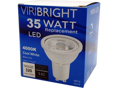 Viribright 4-Watt Cool White LED Floodlight Bulb, 6/Box (752048-6)