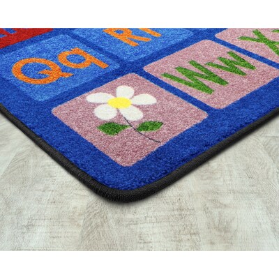 Joy Carpets Any Day Alphabet Nylon 54 x 78 Machine Tufted Rug, Multicolored (1710C-01)