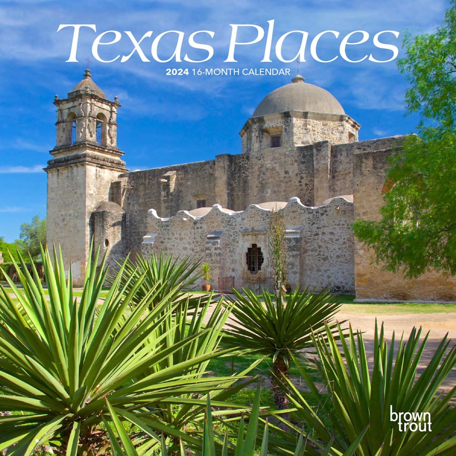 2024 BrownTrout Texas Places 7 x 14 Monthly Wall Calendar (9781975465315)