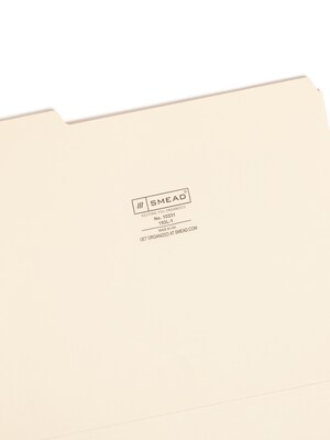 Smead File Folder, 1/3-Cut Tab, Letter Size, Manila, 100/Box (10331)