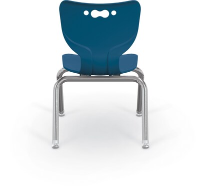 MooreCo 12" Hierarchy Student Chair with 4 Legs, Endless Sea/Chrome Base (703673562676)