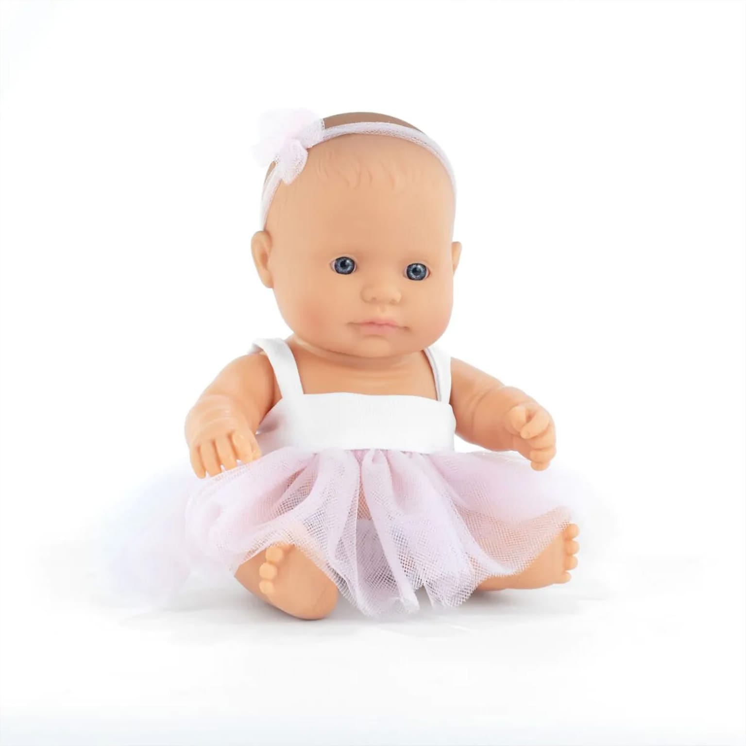 Miniland My Friends & Me Vinyl Caucasian Girl Baby Doll, 8.25, Multicolored (MLE33001)