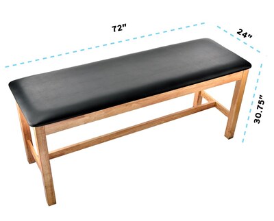 Viva Comfort Exam Table, 400 lbs. Capacity, Black (ADI996-04-BLK-MK)