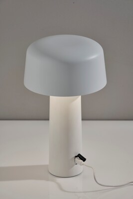 Adesso Lenny LED Table Lamp, White (4094-02)