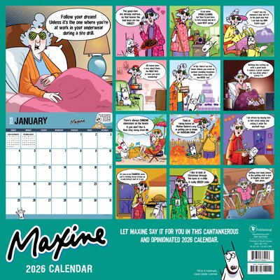 2026 TF Publishing Maxine 12" x 12" Monthly Wall Calendar (26-1110)