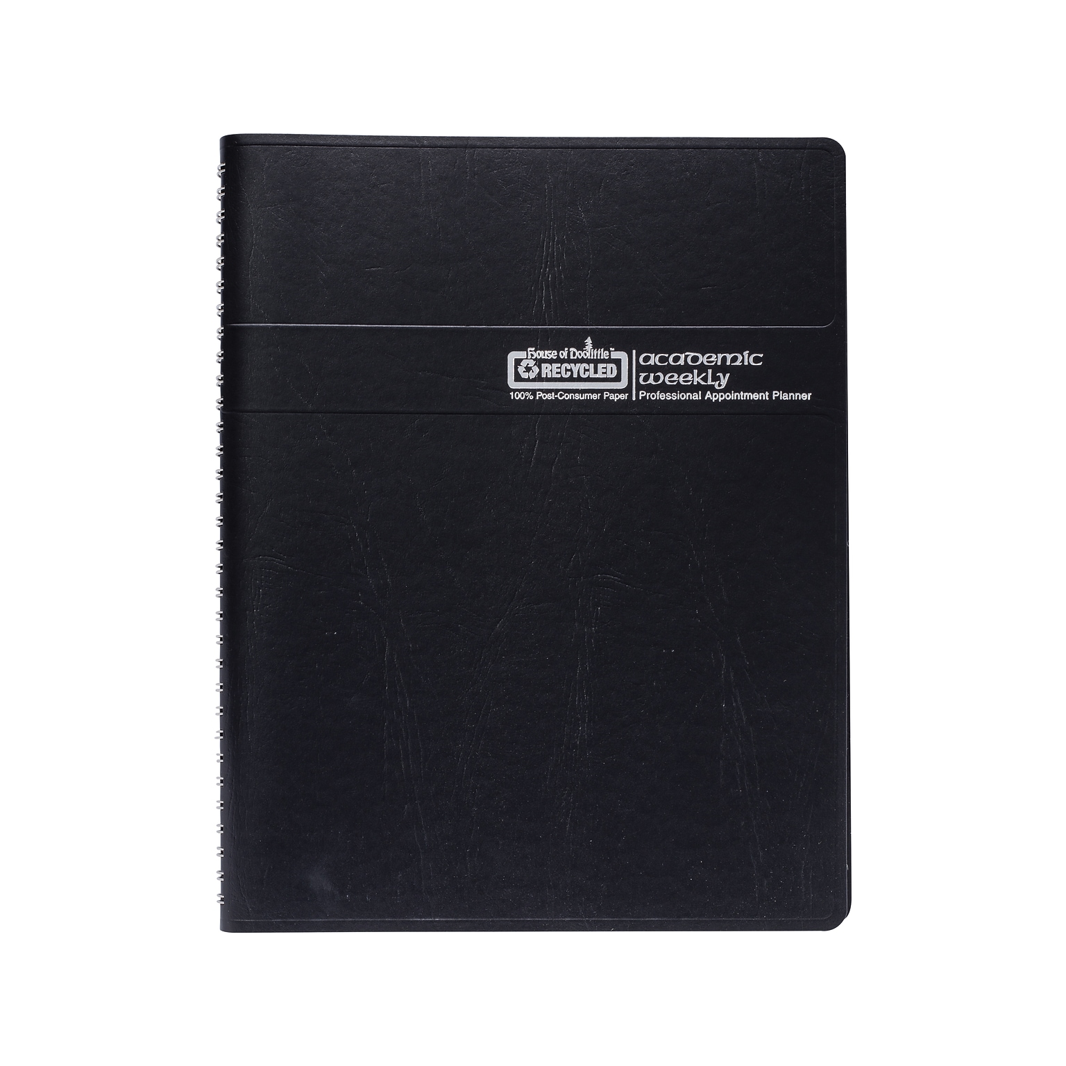 2024-2025 House of Doolittle 8.5 x 11 Academic Weekly Appointment Book, Leatherette Cover, Black (257202-25)