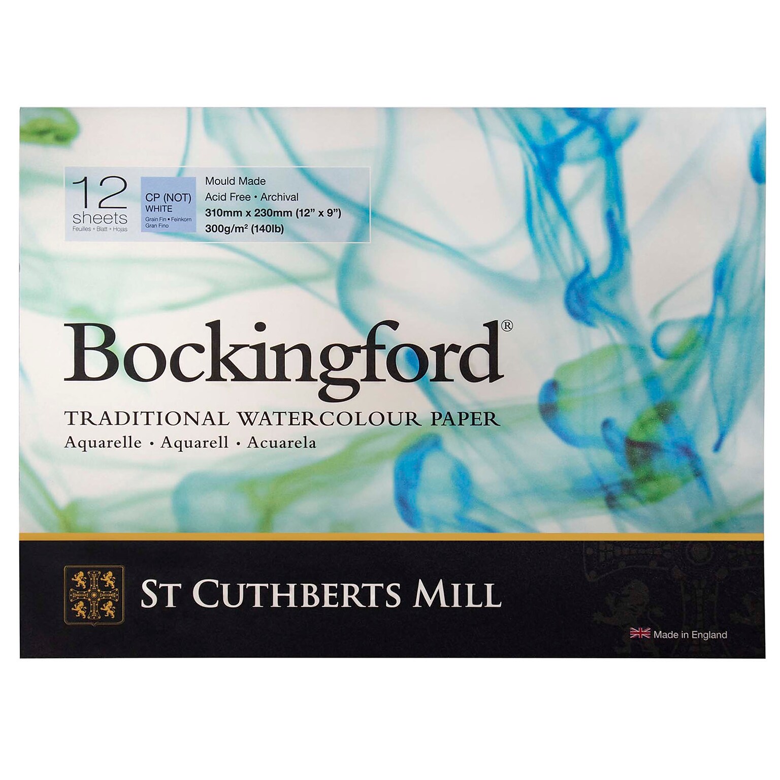 St Cuthberts Mill Bockingford 12 x 9 Watercolor Sketch Pad, 12 Sheets/Pad (STCT47130001011C)