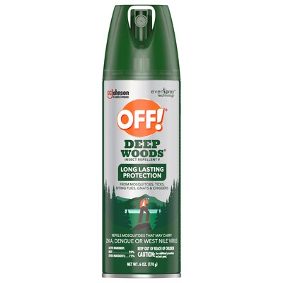 OFF! Deep Woods V Aerosol for Mosquitos, Alcohol Odor, 6 oz., 12/Carton (333242)