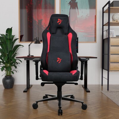 Arozzi Vernazza Supersoft Ergonomic Racing Gaming Chair, Black/Red (VERNAZZA-SPSF-RED)