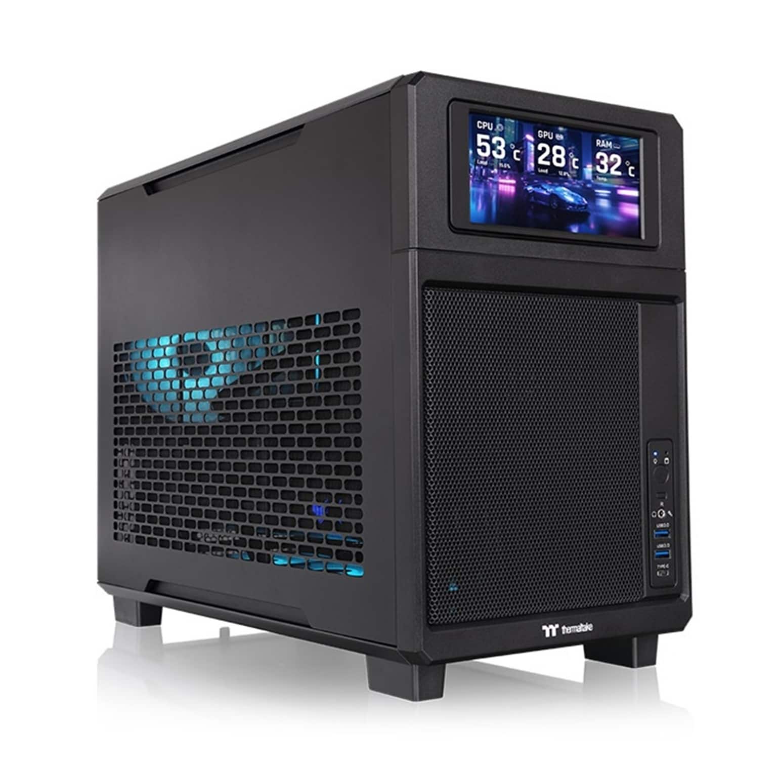 Thermaltake TR200 Micro-ATX Micro Chassis Computer Case, Black (CA-11L-00S1NN-01)