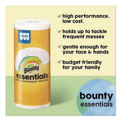 Bounty Essentials Select-A-Size Triple Paper Towels, 2-Ply, 162 Sheets/Roll, 12 Rolls/Carton (80811697)