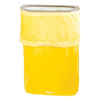Party City Plastic Indoor/Outdoor Trash Can, 13 Gallon, Yellow (AM130109-09-NS)