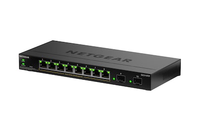 Netgear S350 Series 8-Port Gigabit PoE Smart Switch, 1000Mbps, Black (GS310TP-200NAS)