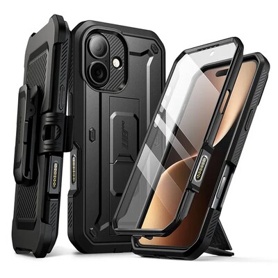 SUPCASE Unicorn Beetle Pro Case for iPhone 17, Shock Absorbing, Black (SUP-iPhone2025-UBPro-SP-Black)