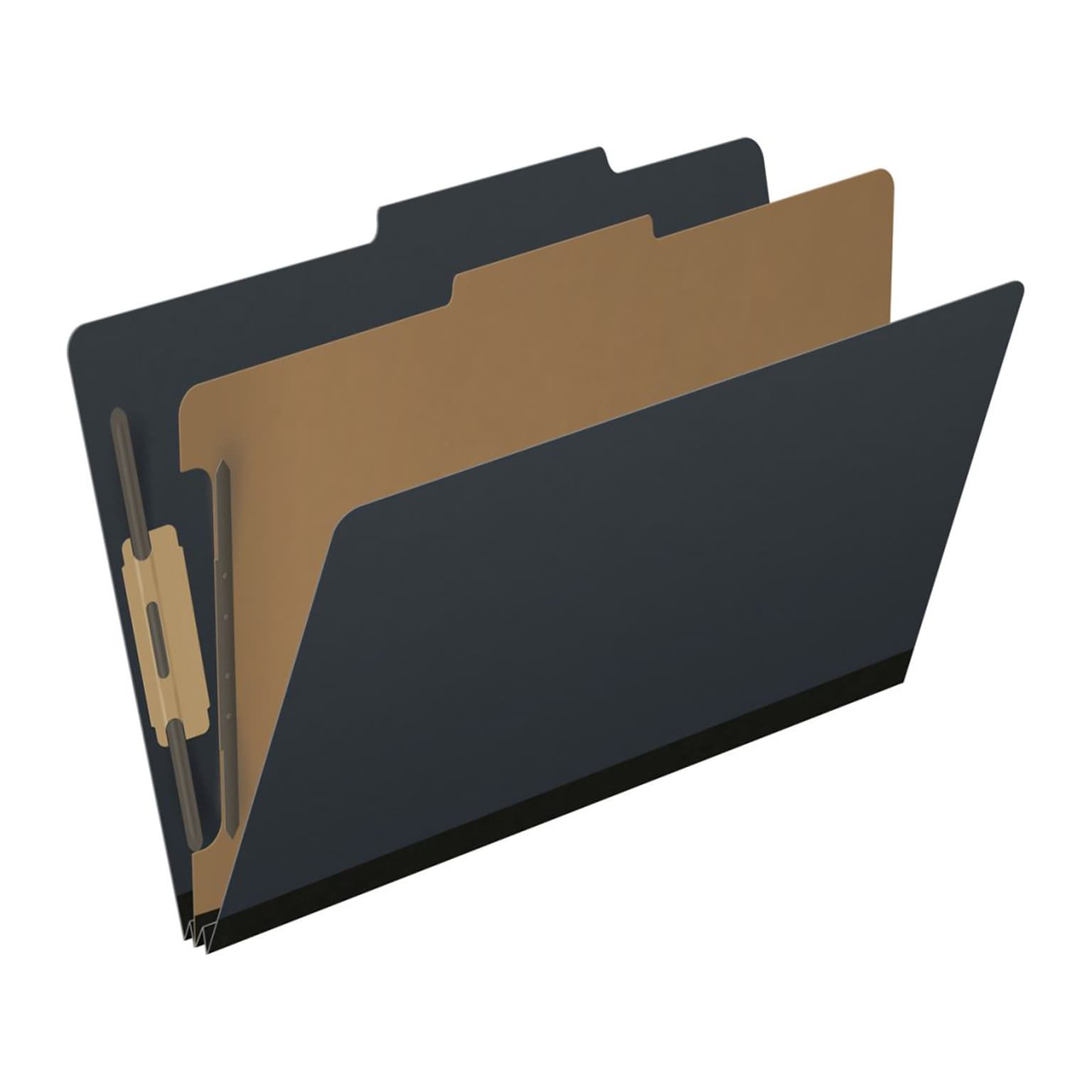 Medical Arts Press Pressboard Classification Folder, 1 Divider, 2 Expansion, Legal Size, Black, 10/Box (DV-T52-14-3BLK)