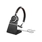 Jabra Evolve 65 SE UC Mono Active Noise Canceling Bluetooth On Ear Mobile Headset with Charging Stand, Black (6593-833-499)